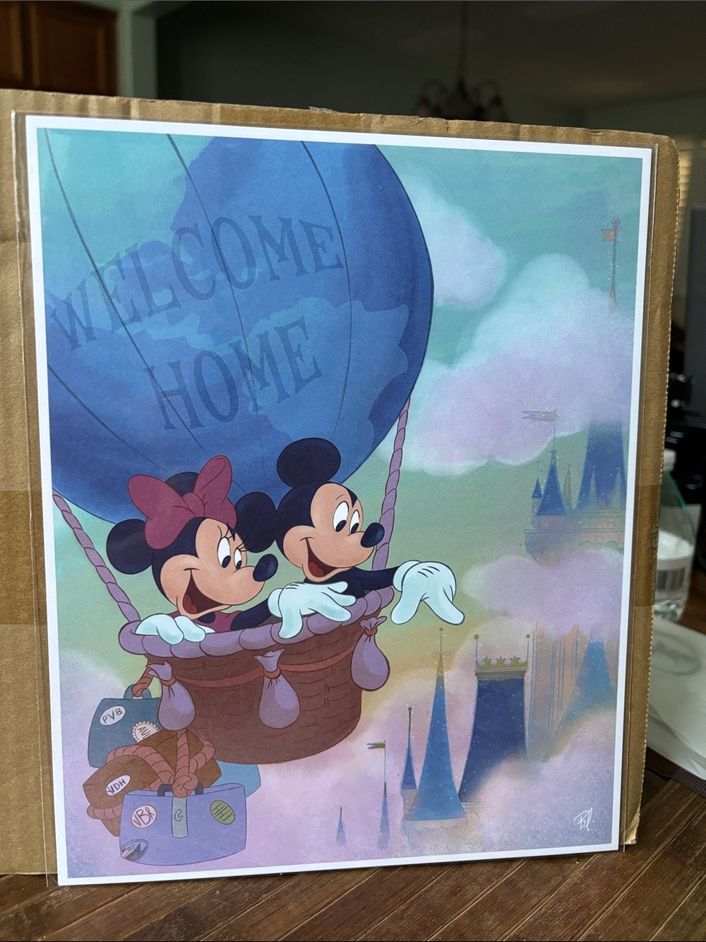 Disney Welcome Home Vacation Club Mickey Mouse Poster Art Print